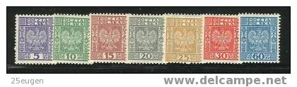 POLAND 1932 Michel No 272-278  Set  MNH - Neufs