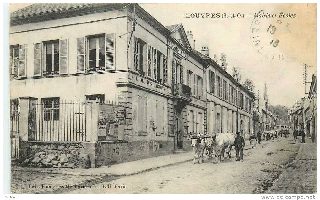 95 , LOUVRES , Mairie Et écoles , *8133 - Louvres