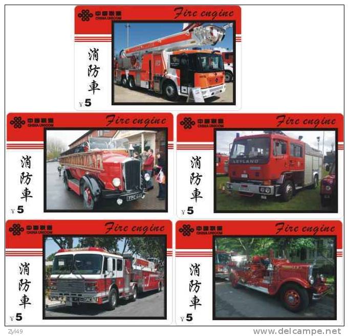 A04347 China Phone Cards Fire Engine 60pcs - Bomberos