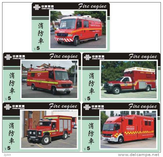 A04347 China Phone Cards Fire Engine 60pcs - Pompiers