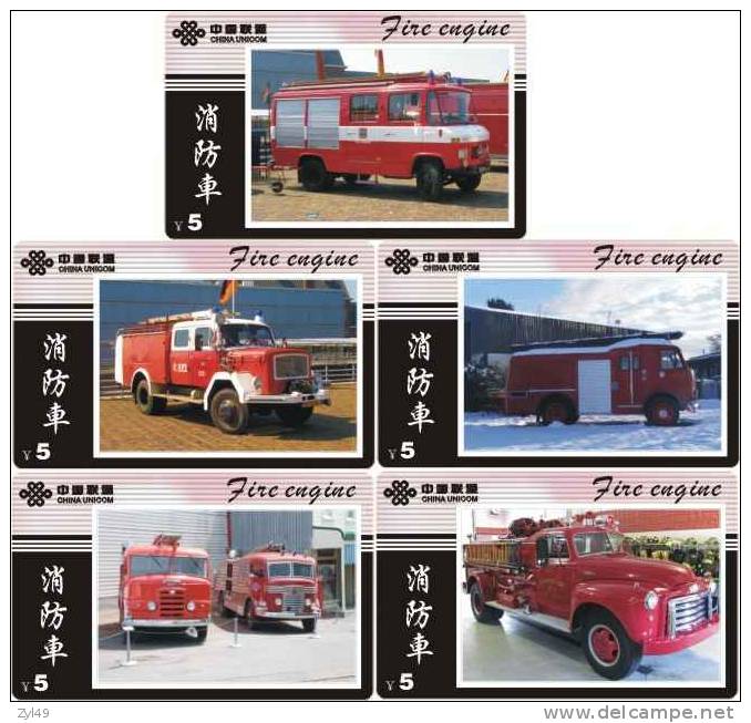 A04347 China Phone Cards Fire Engine 60pcs - Pompiers