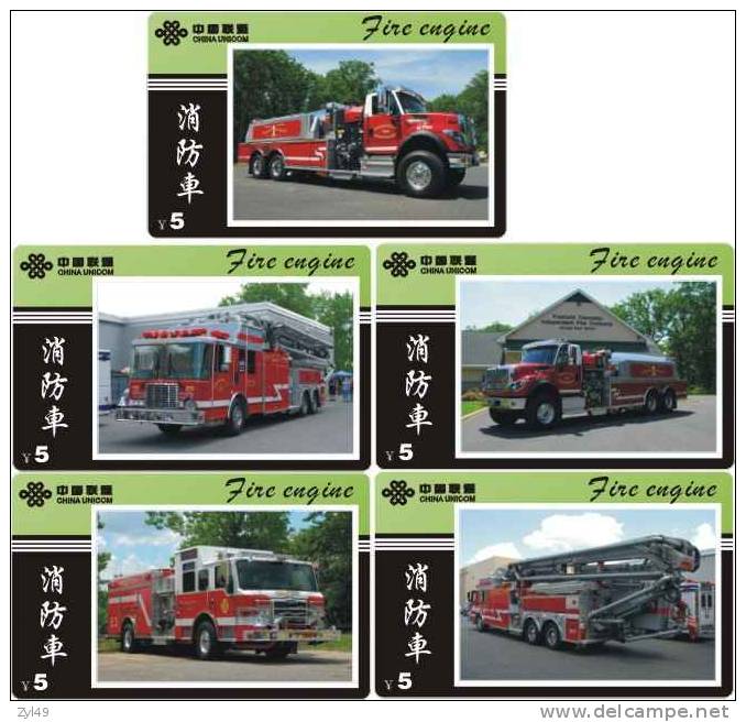 A04347 China Phone Cards Fire Engine 60pcs - Pompiers