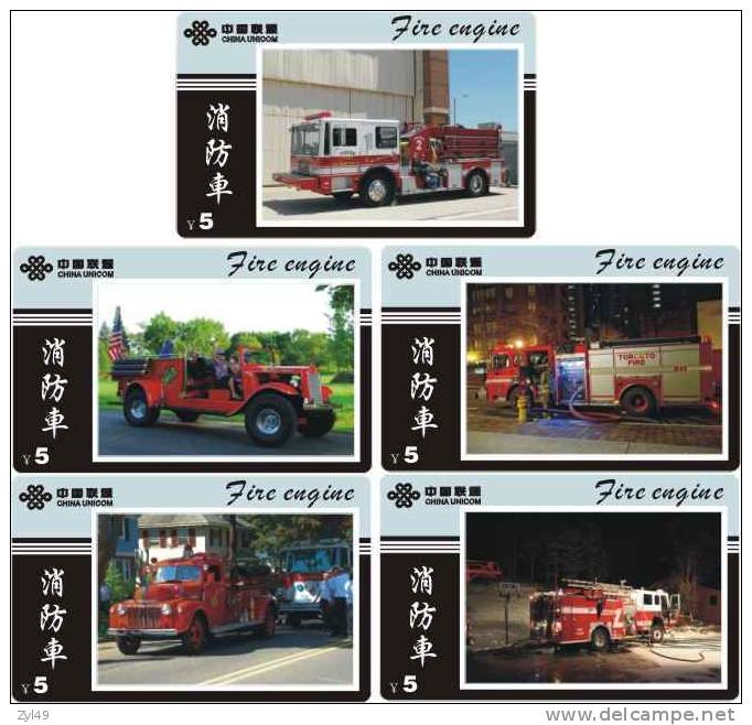 A04347 China Phone Cards Fire Engine 60pcs - Brandweer