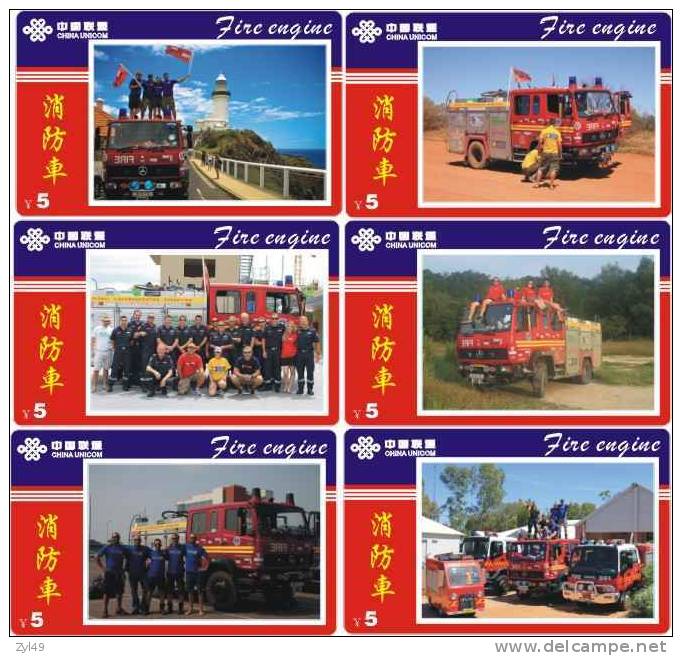 A04348 China Phone Cards Fire Engine 46pcs - Pompiers