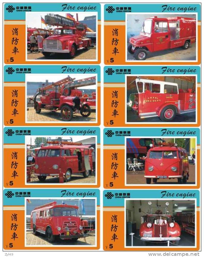 A04348 China Phone Cards Fire Engine 46pcs - Pompiers