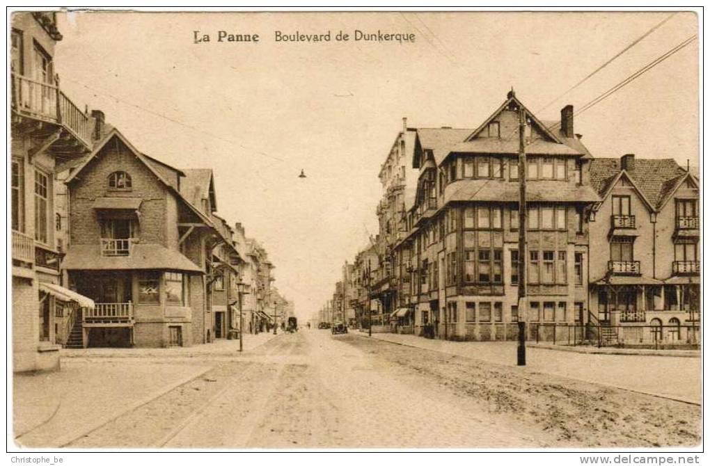 Oude Postkaart De Panne La Panne, Boulevard De Dunkerque, Duinkerkelaan (pk1923) - De Panne