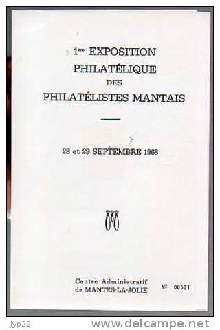 France Souvenir 1ère Exposition Philatélique Mantes La Jolie 28-29 Septembre 1968 - Tp 1552 St Pol Roux - Armoiries - Briefe U. Dokumente