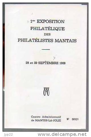 France Souvenir 1ère Exposition Philatélique Mantes La Jolie 28-29 Septembre 1968 - Tp 1552 St Pol Roux - Armoiries - Brieven En Documenten