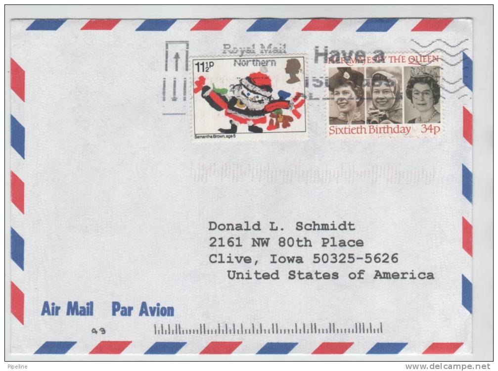 Greaty Britain Air Mail Cover Sent To USA 2001 - Briefe U. Dokumente
