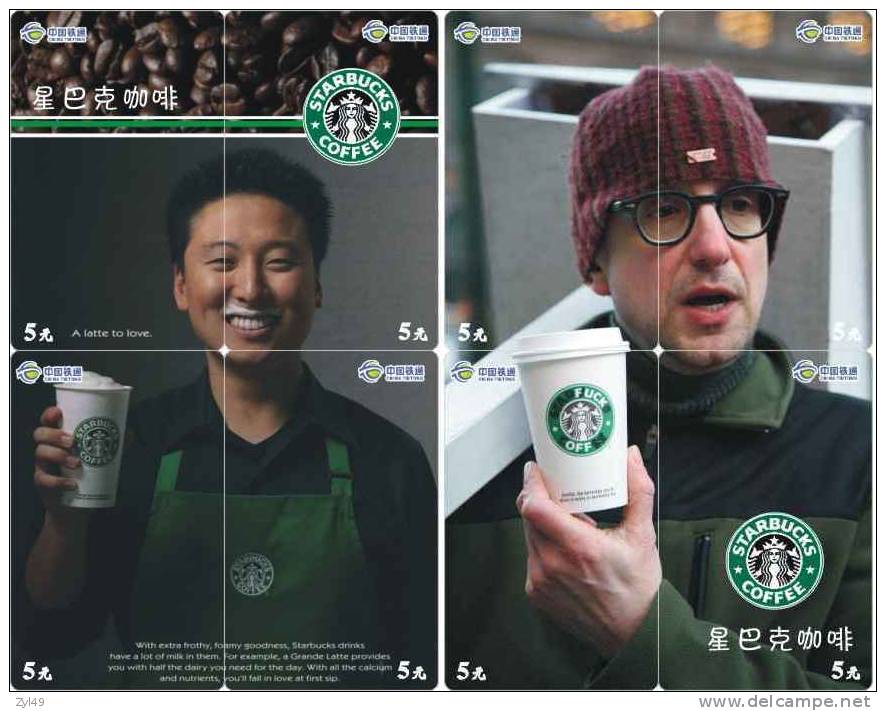 B04029 China Phone Cards Starbucks Coffee Puzzle 88pcs - Alimentación