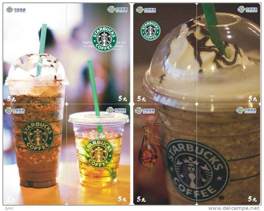 B04029 China phone cards Starbucks coffee puzzle 88pcs
