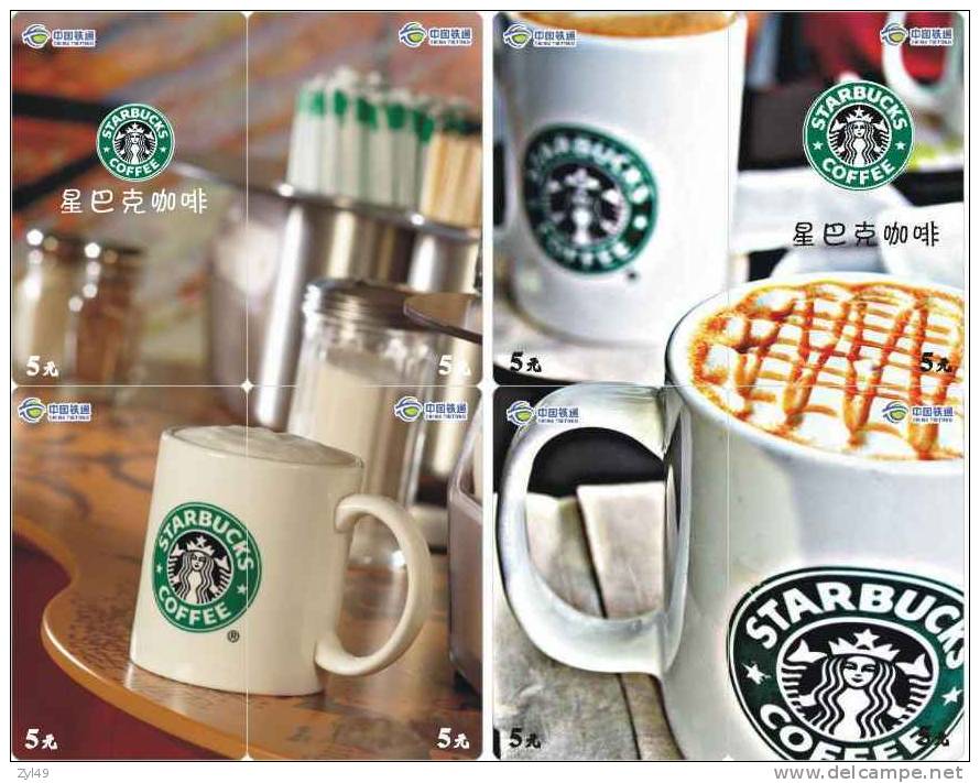 B04029 China phone cards Starbucks coffee puzzle 88pcs