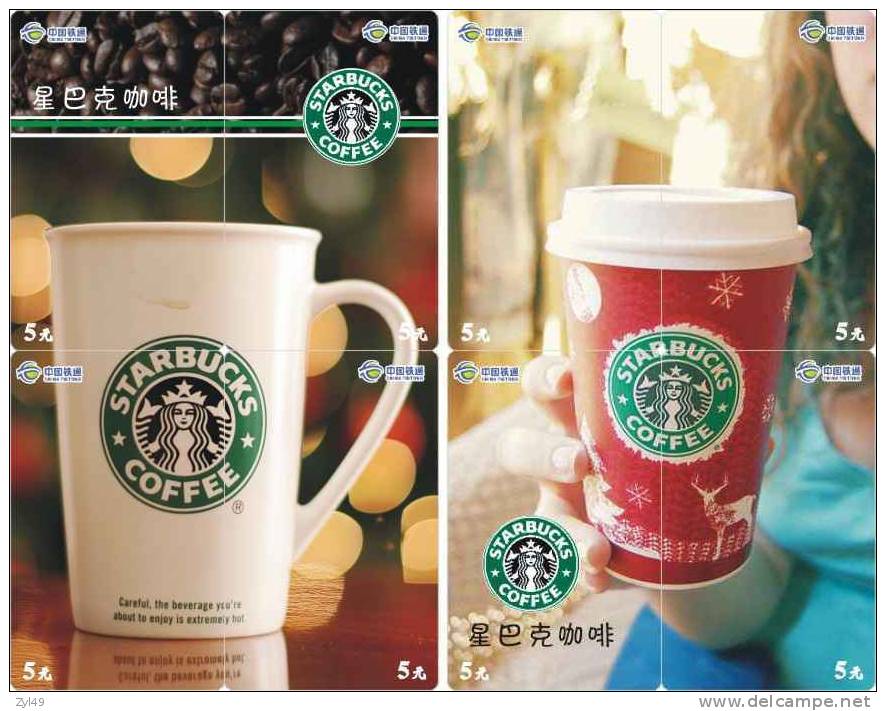 B04029 China phone cards Starbucks coffee puzzle 88pcs