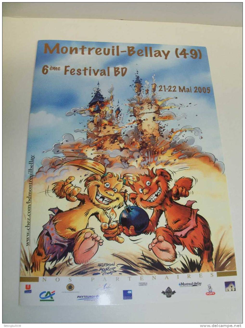 ARLESTON / MOURIER. Bel Ex-Libris Tirage Lté à 350 EX. Ntés. 6e Festival BD Montreuil-Bellay 2005 + Programme Offert - Illustratoren A - C