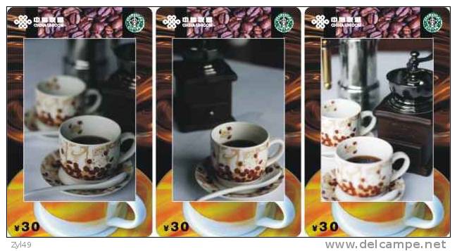 B04039 China Phone Cards Starbucks Coffee 21pcs - Alimentation