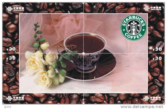 B04037 China Phone Cards Starbucks Coffee Puzzle 64pcs - Alimentación