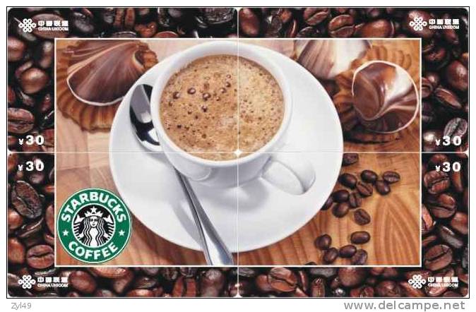 B04037 China Phone Cards Starbucks Coffee Puzzle 64pcs - Alimentación