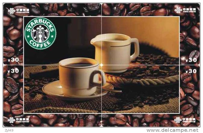 B04037 China phone cards Starbucks coffee puzzle 64pcs