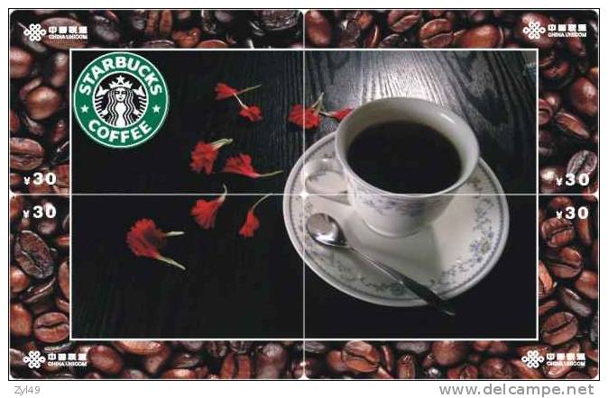 B04037 China phone cards Starbucks coffee puzzle 64pcs