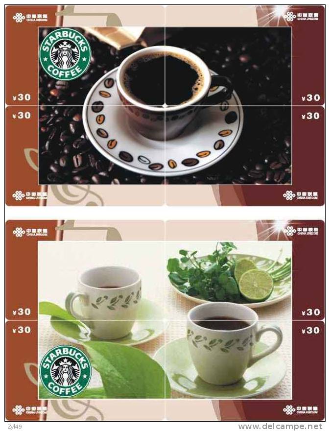 B04037 China phone cards Starbucks coffee puzzle 64pcs