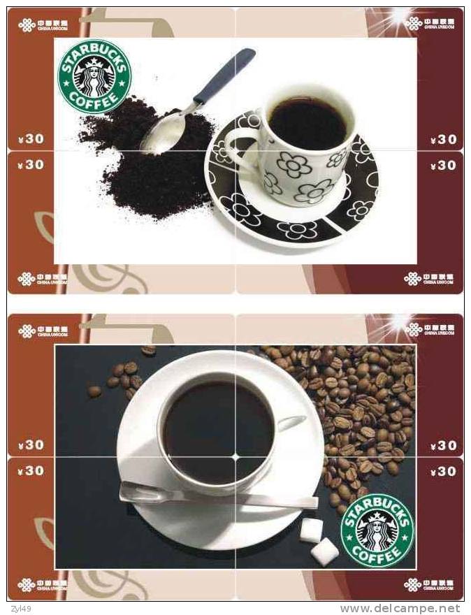 B04037 China phone cards Starbucks coffee puzzle 64pcs