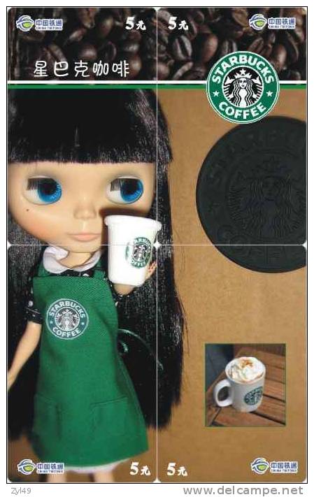 B04042 China Phone Cards Starbucks Coffee Puzzle 32pcs - Alimentation