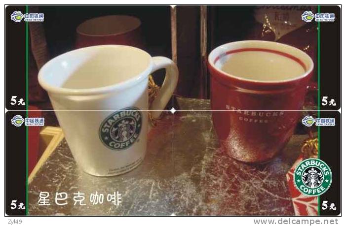 B04041 China Phone Cards Starbucks Coffee Puzzle 52pcs - Alimentación