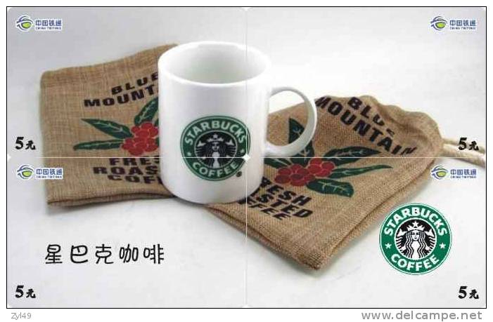 B04041 China phone cards Starbucks coffee puzzle 52pcs