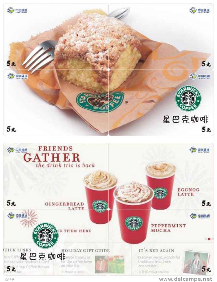 B04041 China phone cards Starbucks coffee puzzle 52pcs