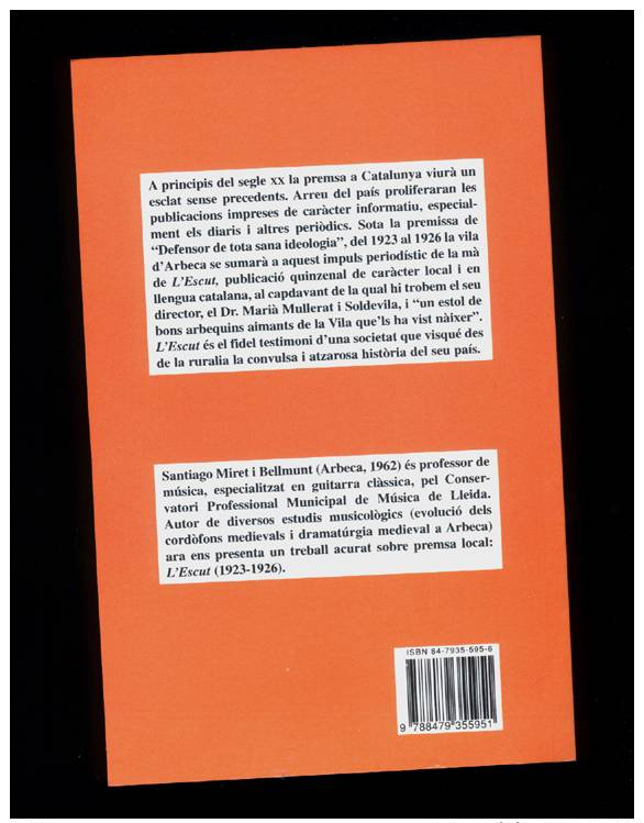 Santiago Miret: L´Escut, Una Revista A L´Arbeca Dels Anys 20. (mitjans Comunicació Diaris Catalunya Història) - Culture