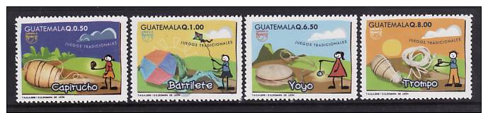 Guatemala MNH 2010 America Upaep Set Kites, Trompo, Infantil Games, - Guatemala