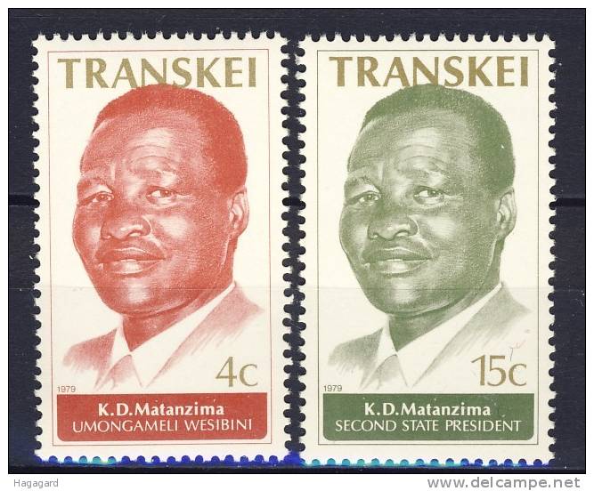 +Transkei (South Africa) 1979. President Matanzima. Michel 52-53. MNH(**) - Transkei