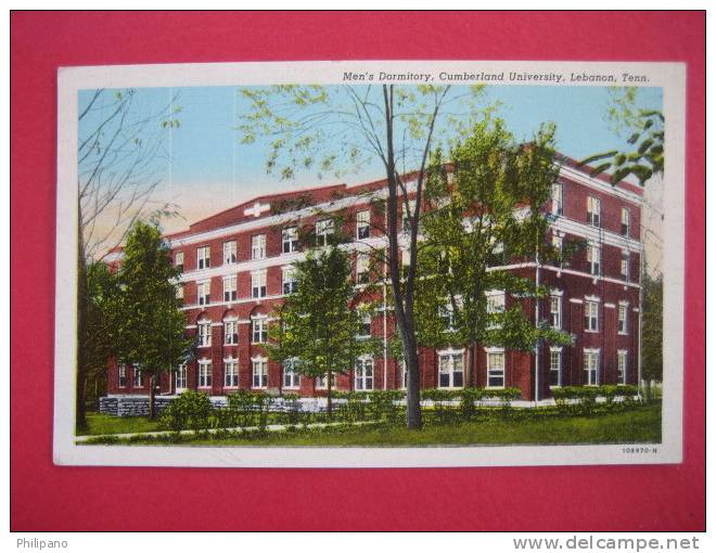 Lebanon TN  Cumberland University Men Dormitory 1949 Cancel   -{Ref 104} - Otros & Sin Clasificación