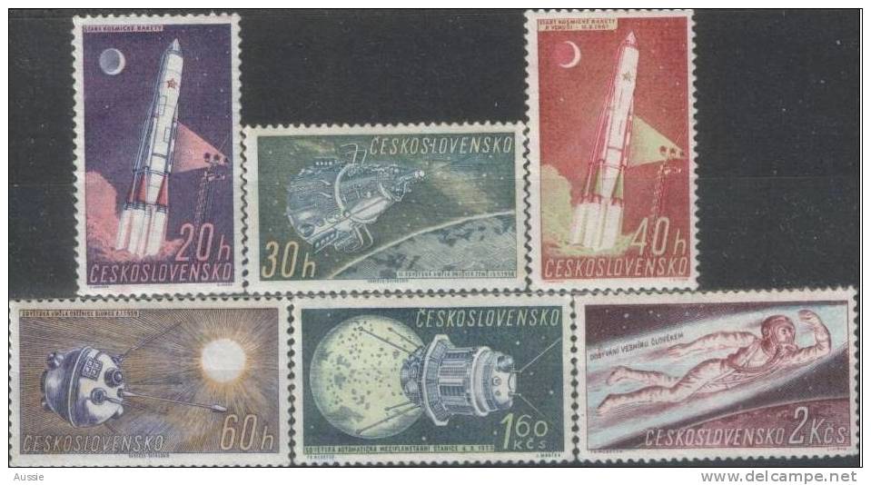 Tsjechoslowakije Tchècoslovaquie 1961 Yvertn° 1132-37 *** MNH Cote 7,50 Euro L' Espace - Nuovi