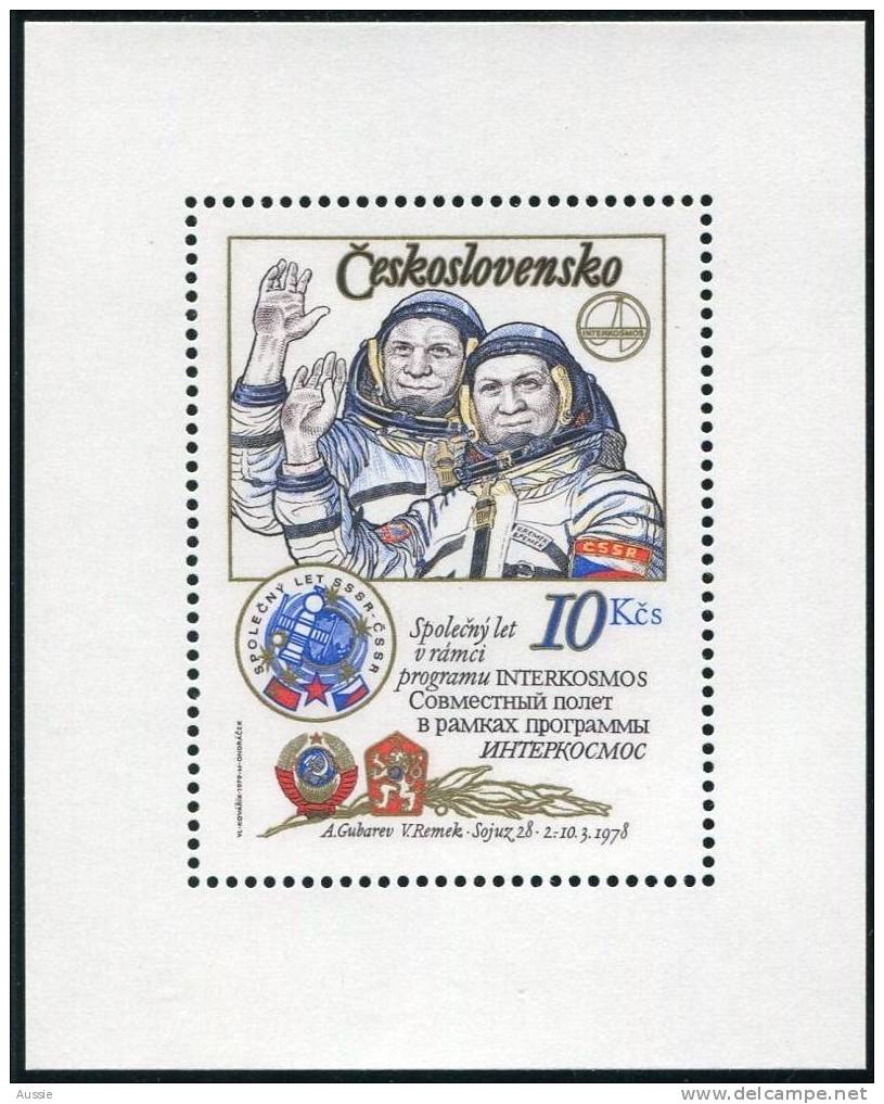 Tsjechoslowakije Tchècoslovaquie 1979 Yvertn° Bloc 46 *** MNH Cote 10,00 Euro Interkosmos - Blocks & Sheetlets