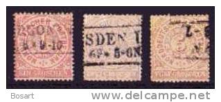 Timbre Allemagne Du Nord Conf.Lot De 3 T.Ob N°4-5-6. 1868 C.16€ - Afgestempeld