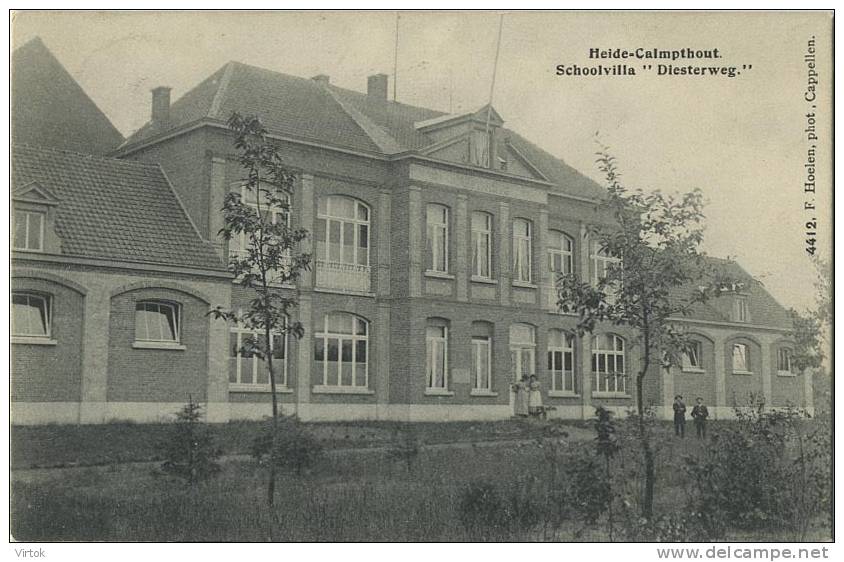 Heide - Kalmthout :  Schoolvilla      (  !!!!  HOELEN  4412   !!!!! )  Geschreven 1911 Met Zegel - Kalmthout