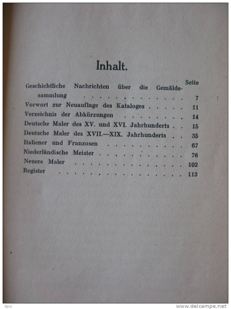 Katalog Der Gemälde  Sammlung  Museum Ferdinandeum Innsbruck 1928 - 119 Pages - Musées & Expositions