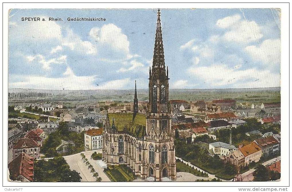 Speyer A. Rhein (Allemagne) : Gedâchtniskirche U. Blick Env 1924. - Rheinfelden