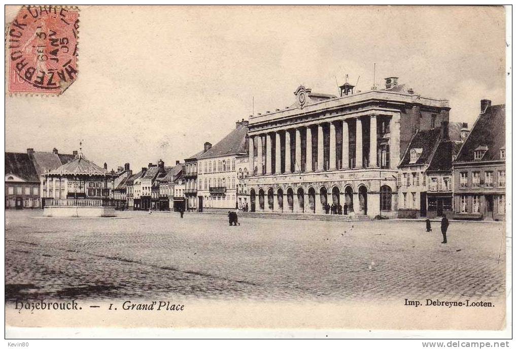 59 HAZEBROUCK Grand'Place Cpa Animée - Hazebrouck