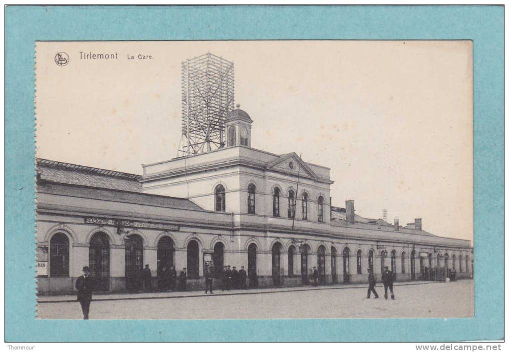 TIRLEMONT  -  La  Gare .  - 1919  -  BELLE  CARTE ANIMEE  -  Nels.  - - Tienen