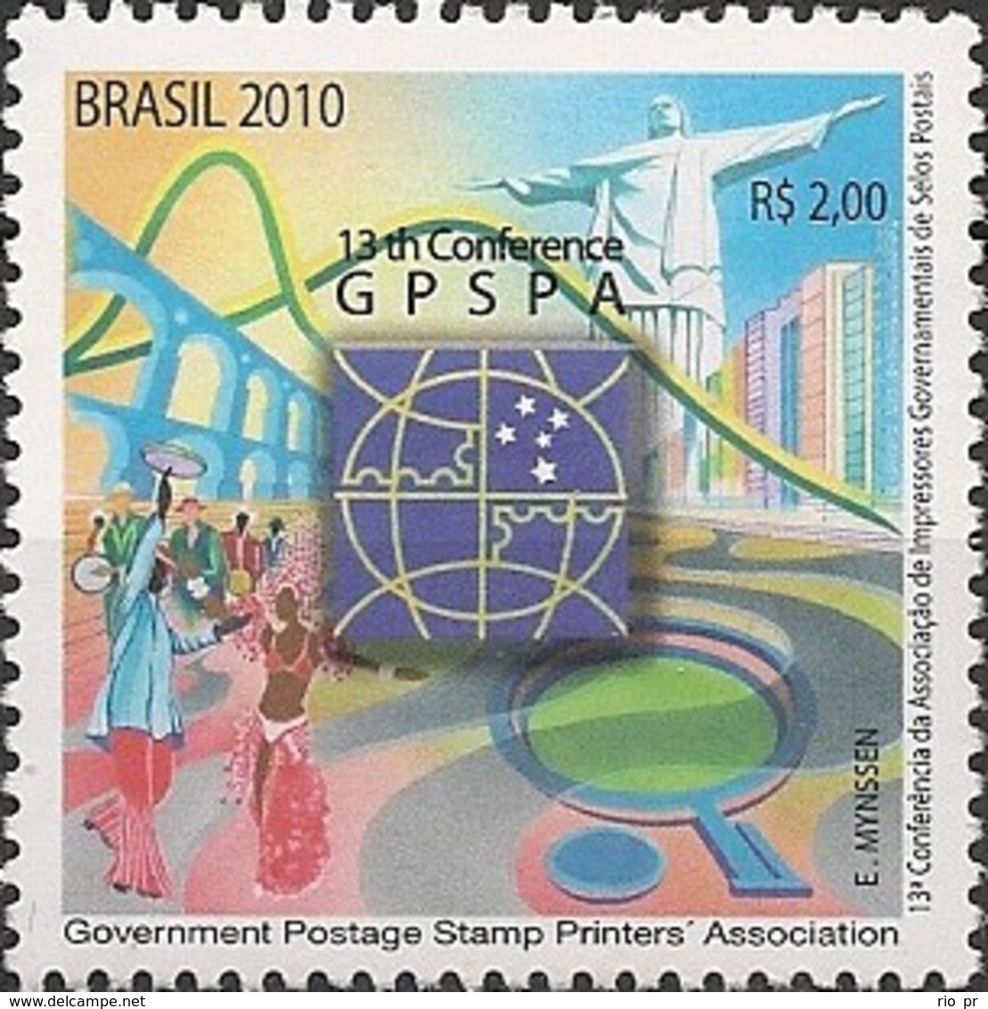 BRAZIL - 13th CONGRESS OF GOVERNMENT POSTAGE STAMP PRINTERS' ASSOCIATION 2010 - MNH - Unused Stamps