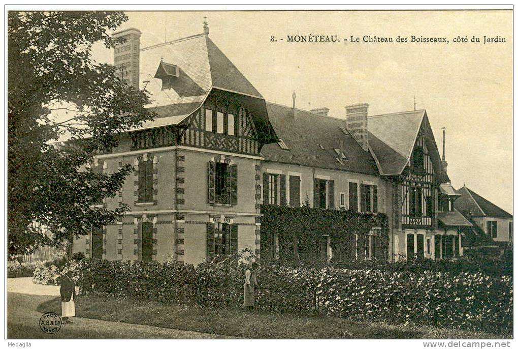 MONETEAU / LE CHATEAU DES BOISSEAUX - COTE DU JARDIN - Moneteau