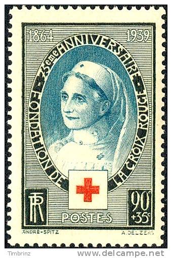 FRANCE 1939 - Yv. 422 * TB  à 19% !  Cote= 8,00 EUR - Croix-Rouge Internationale ..Réf.FRA15958 - Ungebraucht