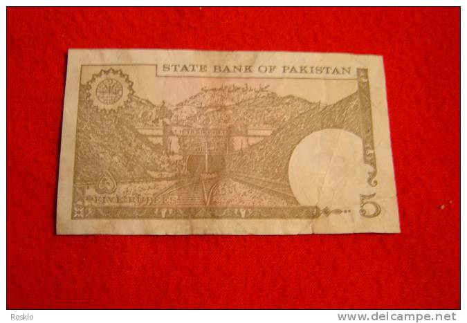 PAKISTAN 1 BILLETS 5 RUPEES / BEL  ETAT ONT SERVIS - Pakistan