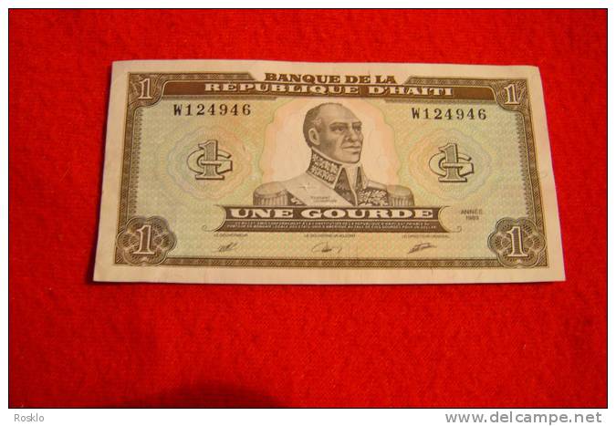 HAITI 1 BILLETS 1 GOUDE 1989 / BEL  ETAT ONT SERVIS - Haiti