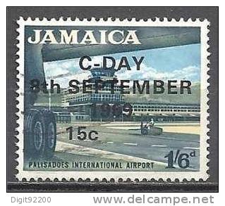 1 W Valeur Used, Oblitérée - JAMAICA - JAMAIQUE - Palisadoes International Airport * 1969  - N° 1261-24 - Jamaica (1962-...)