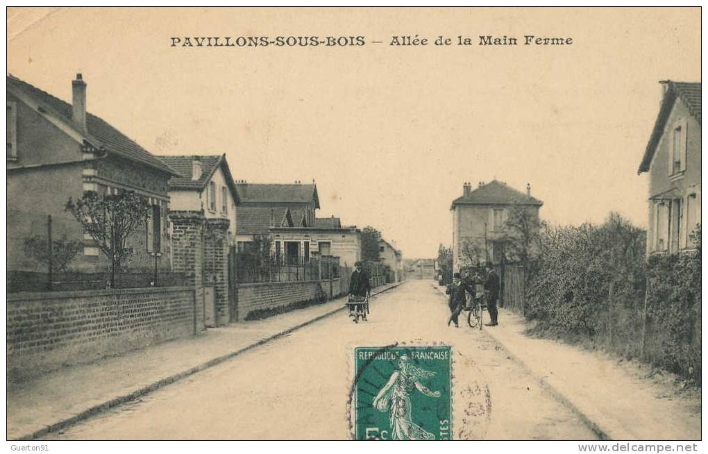 CPA ( 93 ) PAVILLONS-SOUS-BOIS / Allée De La Main Ferme - ( Défaut Coin Haut Gauche ) - Les Pavillons Sous Bois