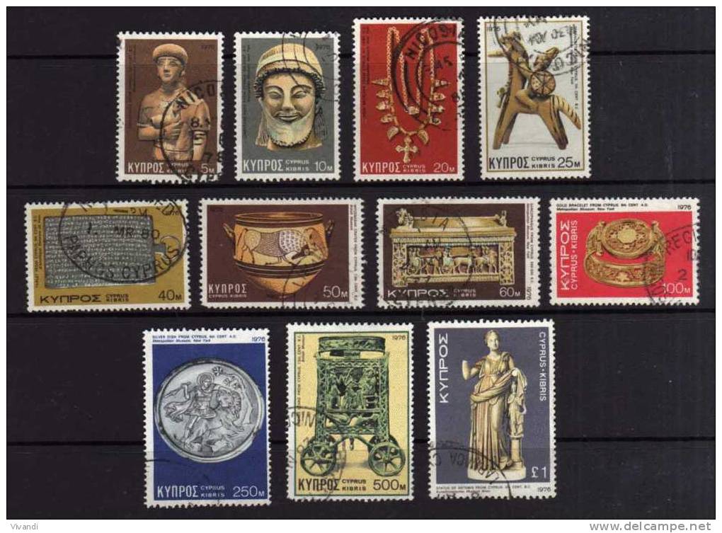 Cyprus - 1976 - Cypriot Treasures (Part Set) - Used - Used Stamps