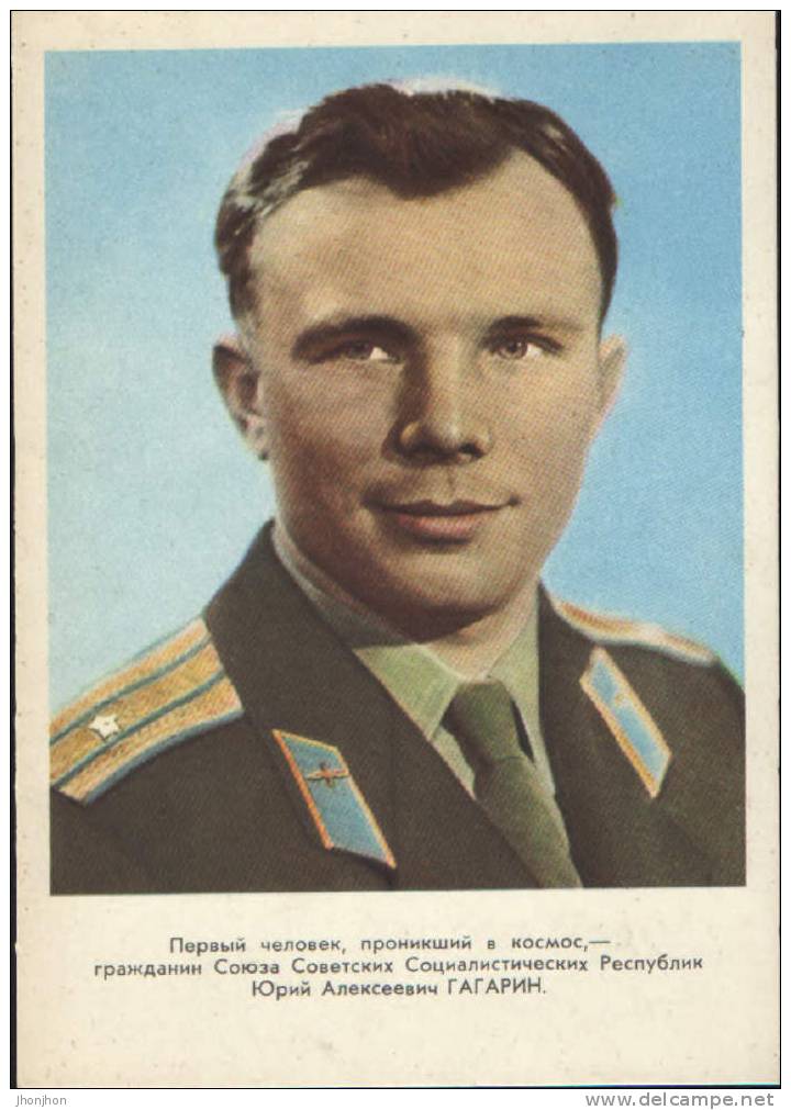 Russia-Postcard 1961-Iuri Gagarin-the First Man In Space - Raumfahrt